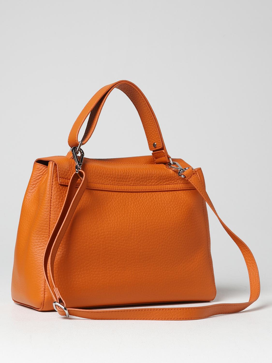 ORCIANI BORSA A MANO: Borsa Sveva Orciani in pelle martellata, Albicocca - Img 2