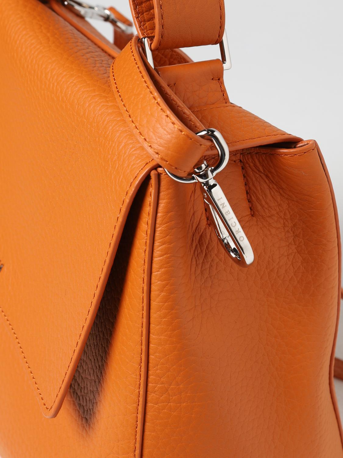 ORCIANI BORSA A MANO: Borsa Sveva Orciani in pelle martellata, Albicocca - Img 3