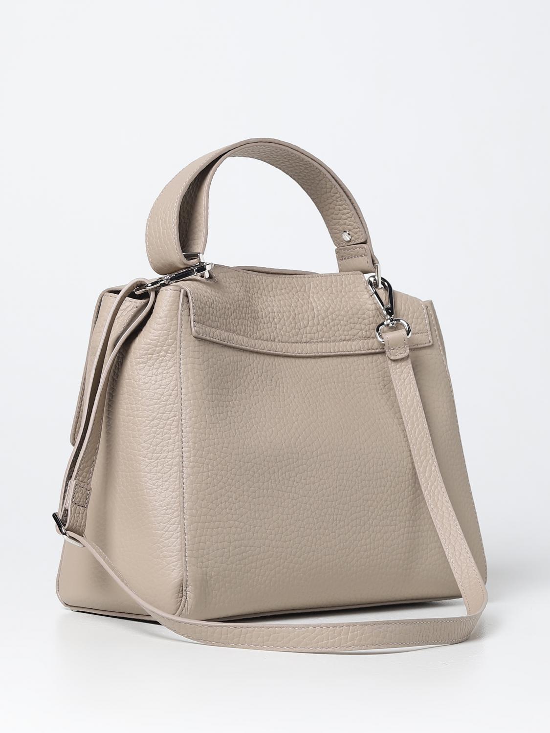 ORCIANI BORSA A MANO: Borsa Sveva Orciani in pelle martellata, Cipria - Img 2