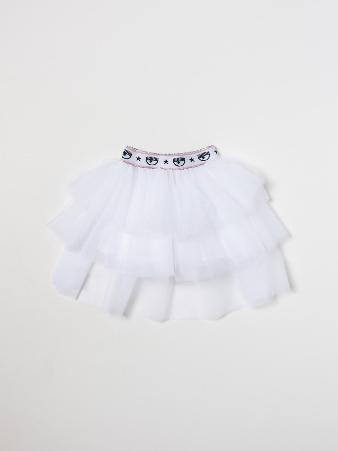 CHIARA FERRAGNI FALDA: Falda niños Chiara Ferragni, Blanco - Img 1