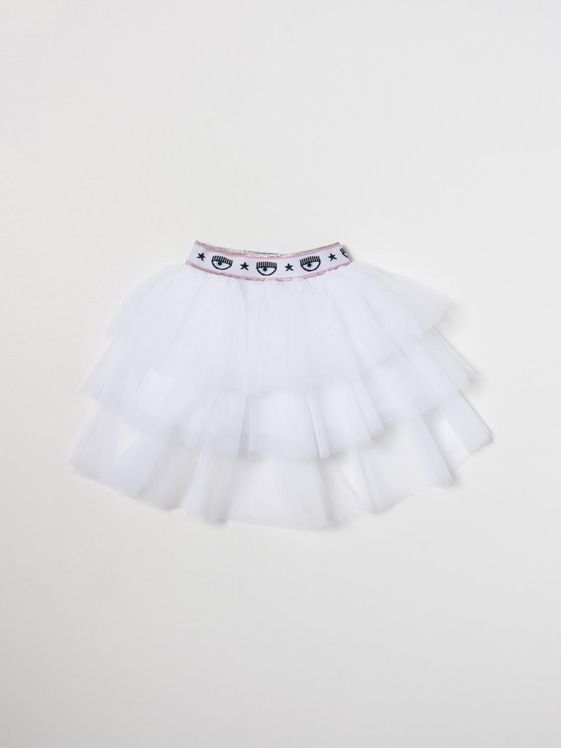 CHIARA FERRAGNI FALDA: Falda niños Chiara Ferragni, Blanco - Img 2