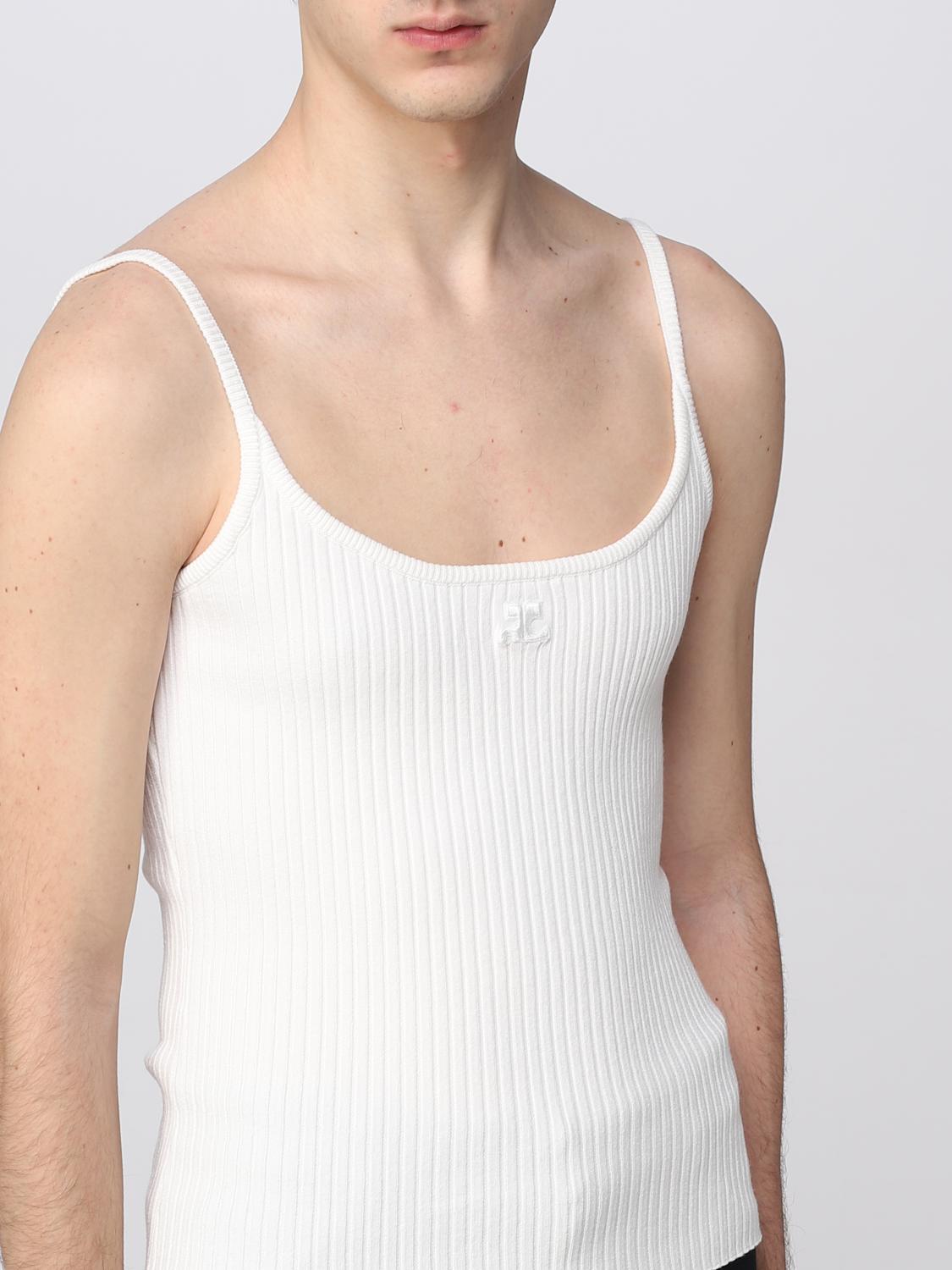 COURRÈGES TANK TOP: Pullover herren CourrÈges, Weiß - Img 5