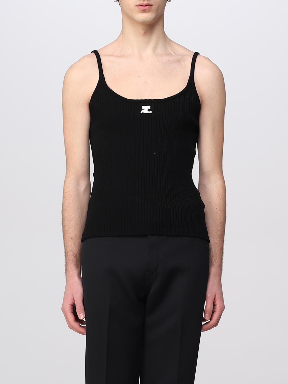 COURRÈGES TANK TOP: Pullover herren CourrÈges, Schwarz - Img 1