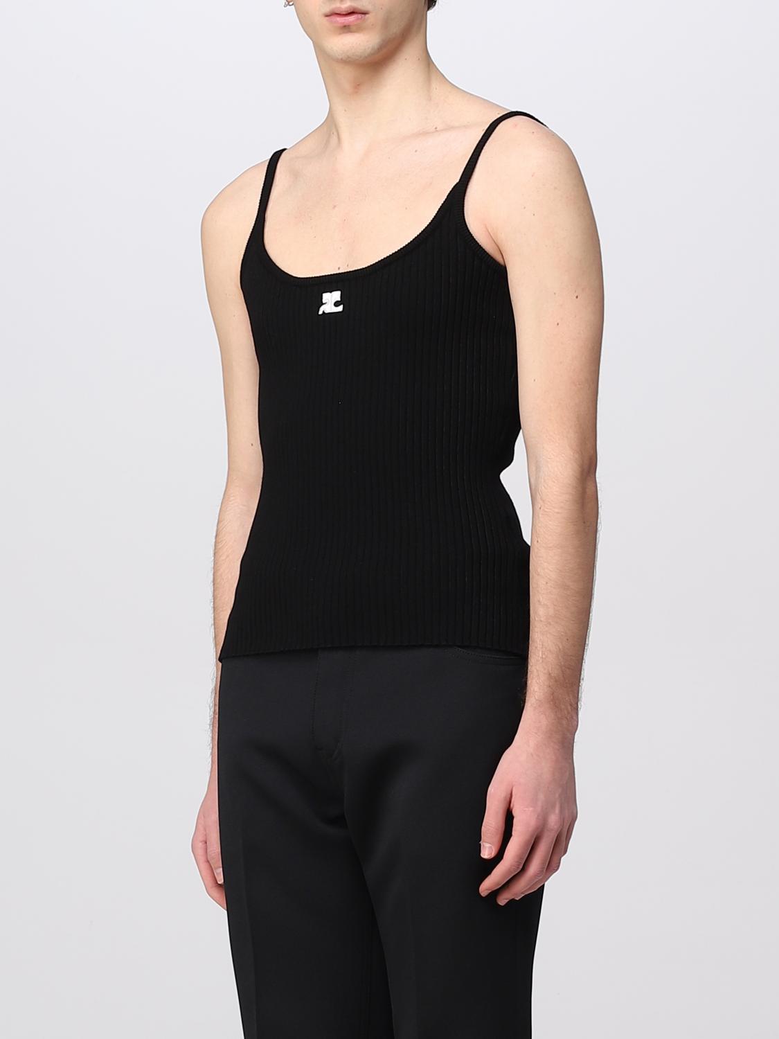 COURRÈGES TANK TOP: Pullover herren CourrÈges, Schwarz - Img 4