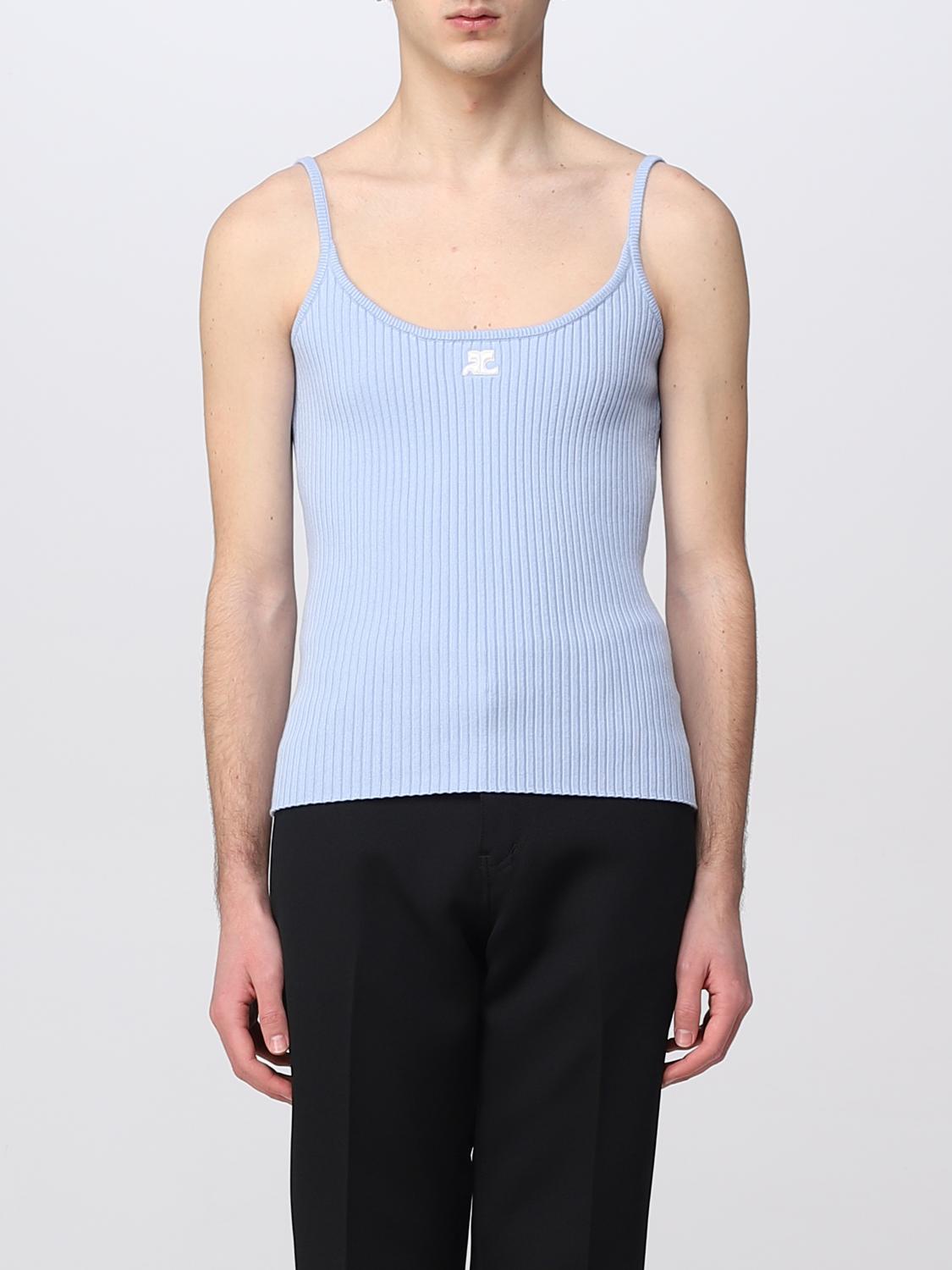 COURRÈGES TANK TOP: Pullover herren CourrÈges, Blau - Img 1