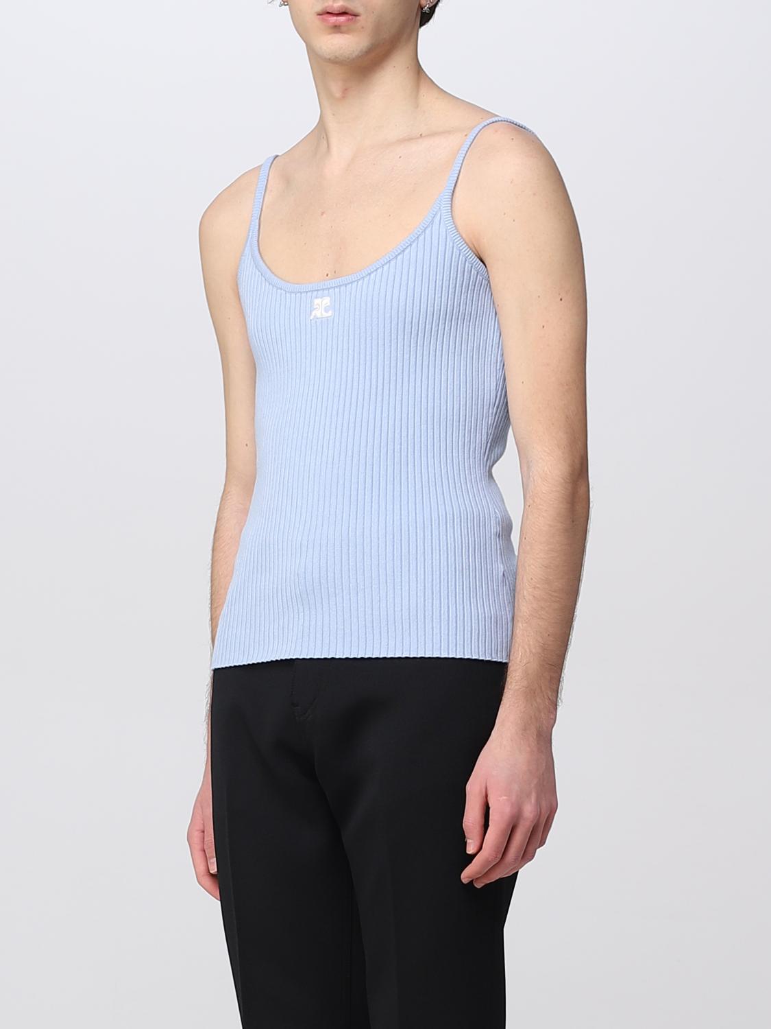 COURRÈGES TANK TOP: Pullover herren CourrÈges, Blau - Img 4