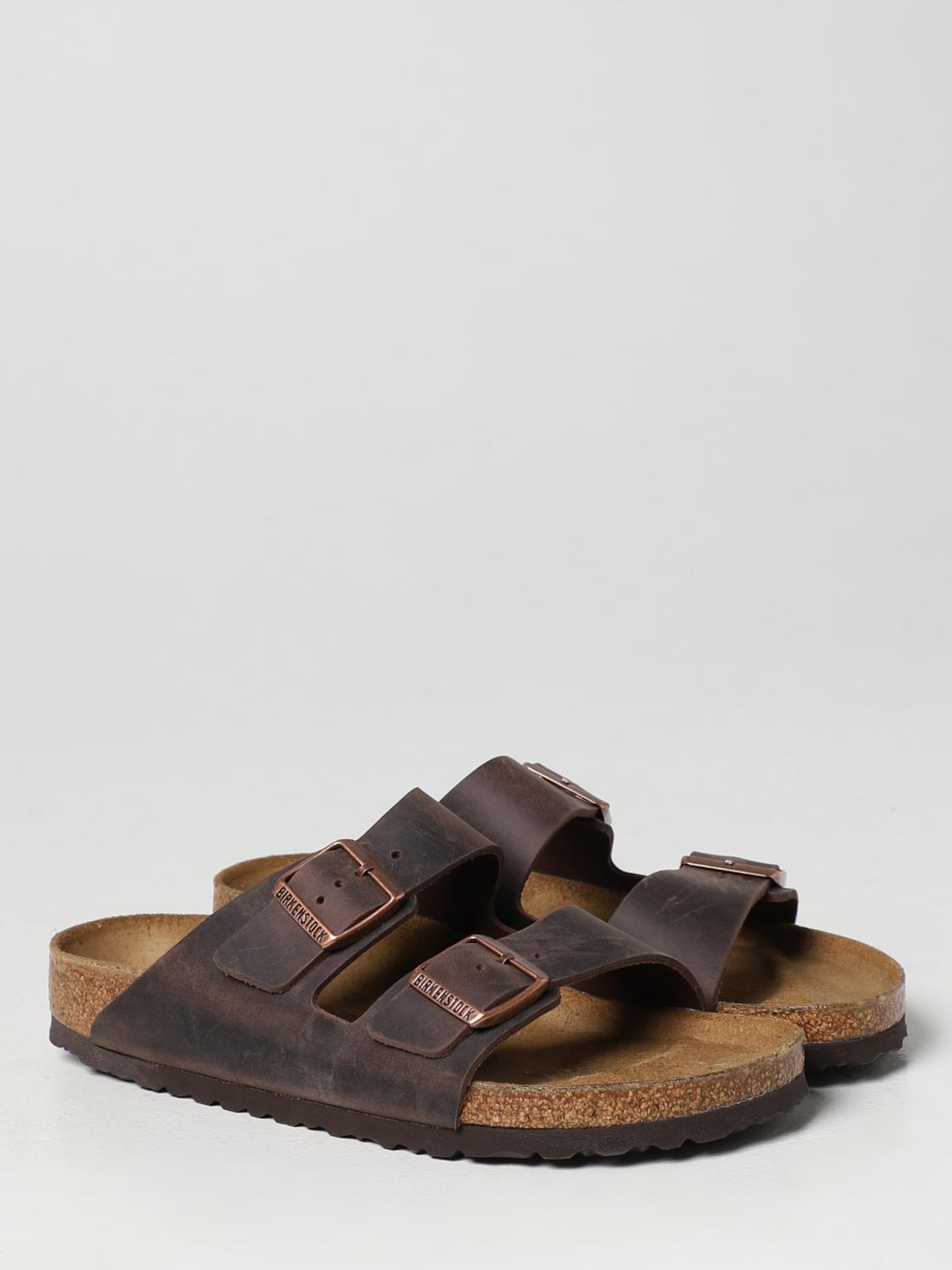 BIRKENSTOCK SANDALI: Sandalo Arizona Birkenstock in pelle oliata, Marrone - Img 2