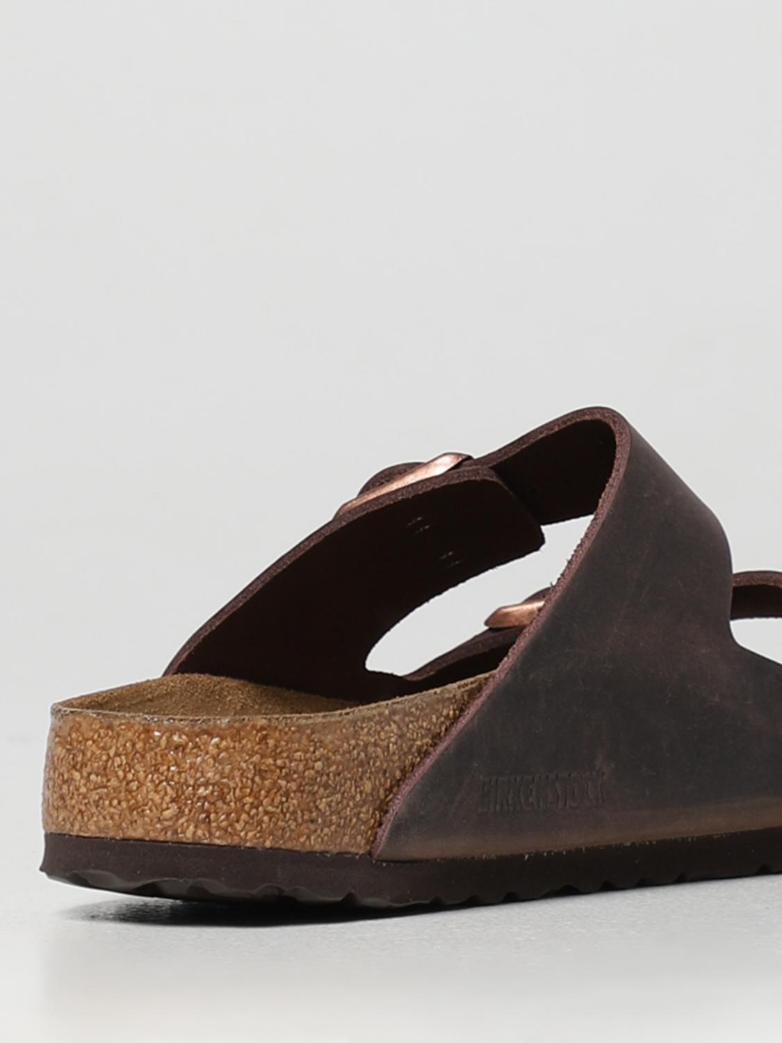 BIRKENSTOCK SANDALI: Sandalo Arizona Birkenstock in pelle oliata, Marrone - Img 3
