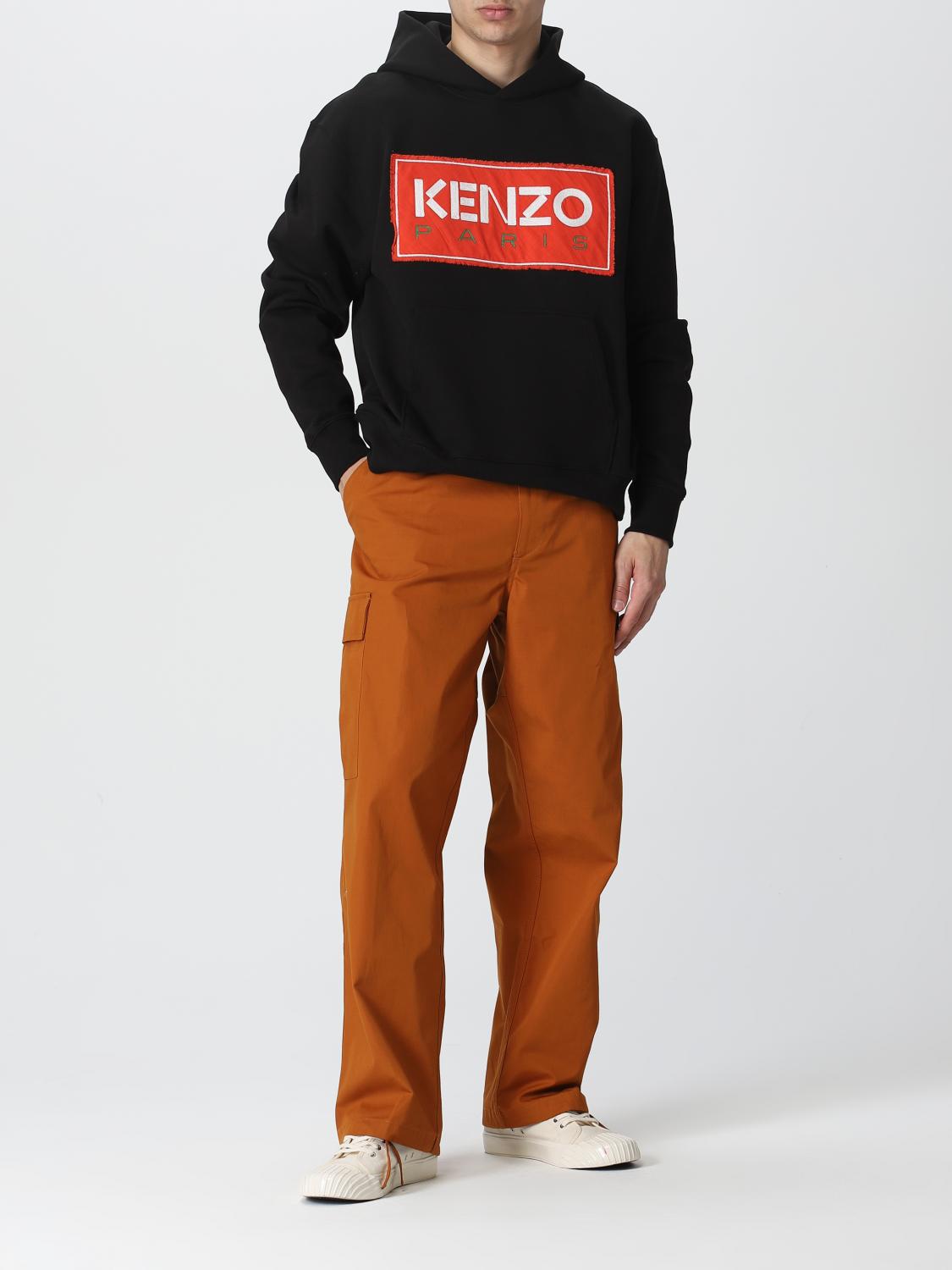 KENZO PANTALONI: Pantalone Kenzo in gabardine di cotone, Marrone - Img 2