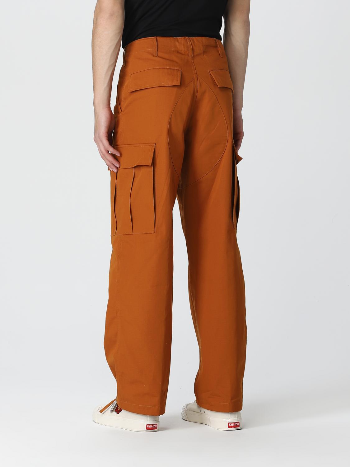 KENZO PANTALONI: Pantalone Kenzo in gabardine di cotone, Marrone - Img 3
