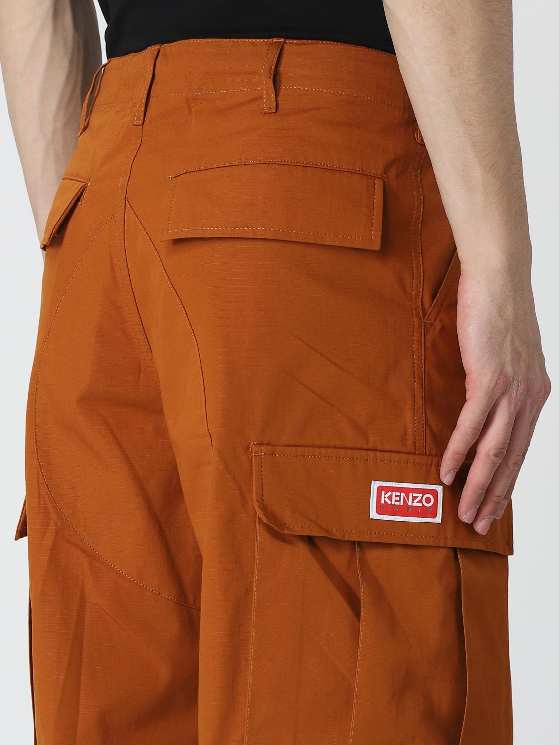 KENZO PANTALONI: Pantalone Kenzo in gabardine di cotone, Marrone - Img 5