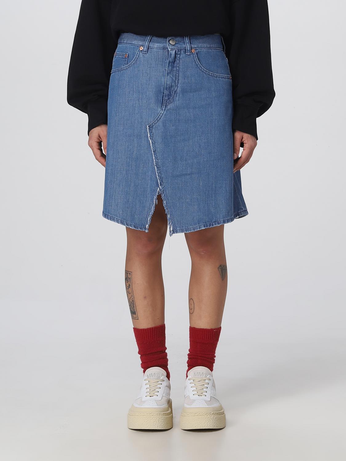 MM6 MAISON MARGIELA: Skirt woman - Denim | Mm6 Maison Margiela