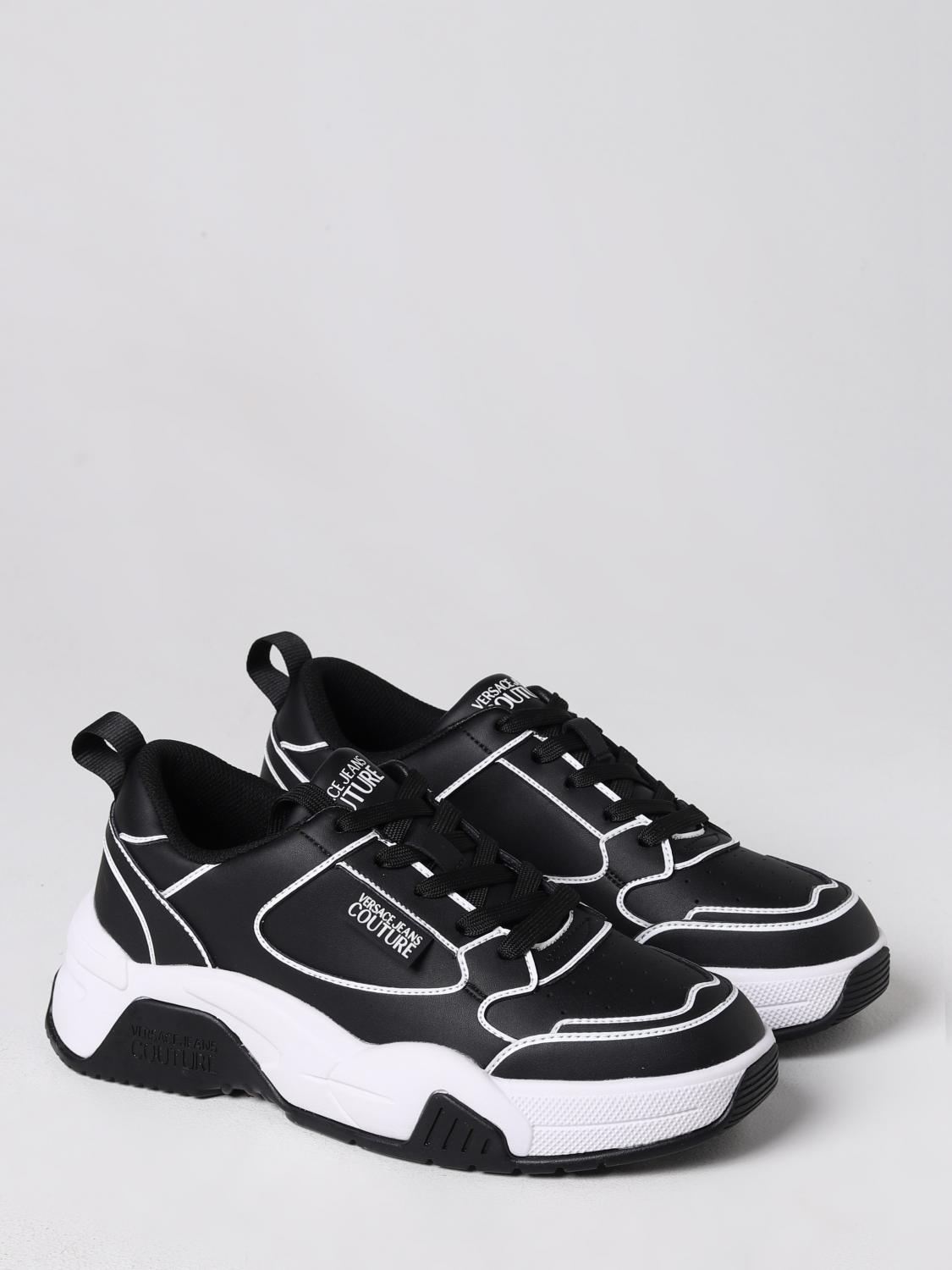 VERSACE JEANS COUTURE SNEAKERS: Versace Jeans Couture sneakers in leather, Black - Img 2