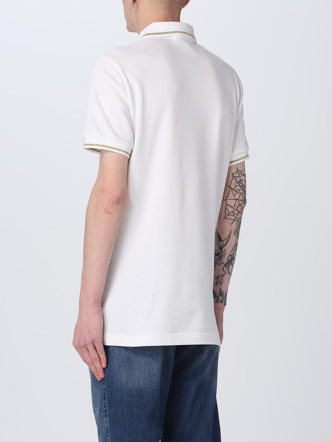 VERSACE JEANS COUTURE POLO SHIRT: Versace Jeans Couture polo shirt in cotton, White - Img 3