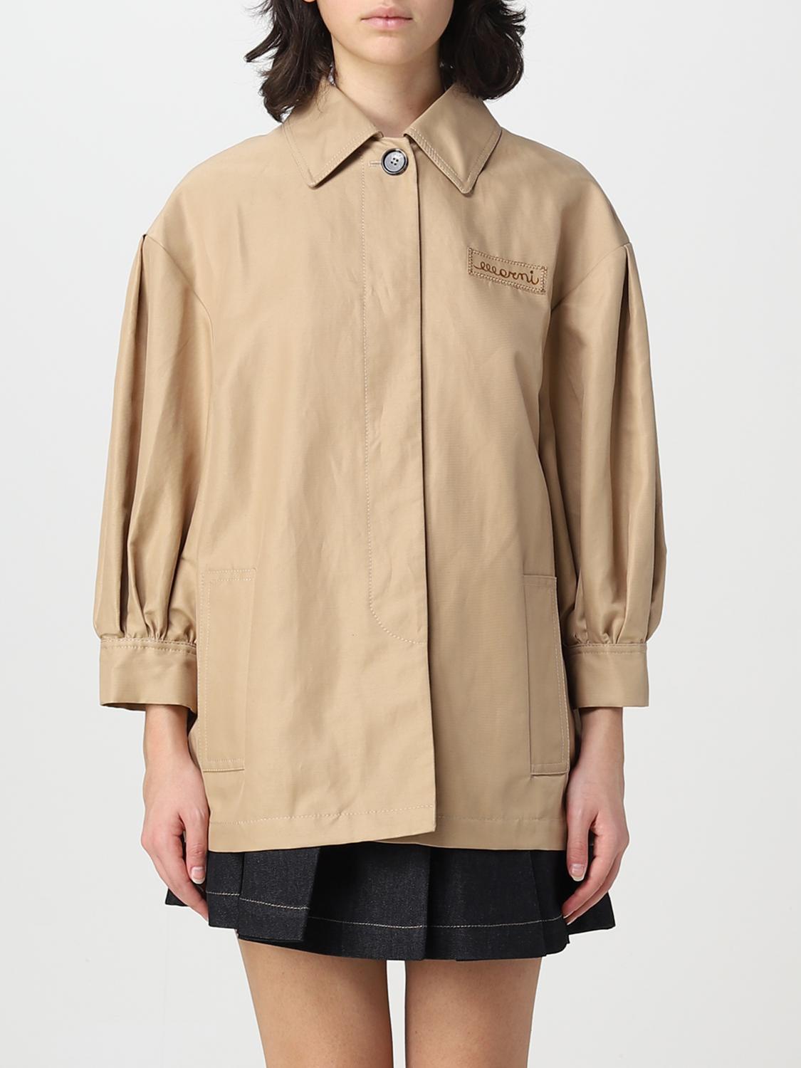 Marni jacket in linen and cotton blend - Beige | JKMA0258X0UTN903