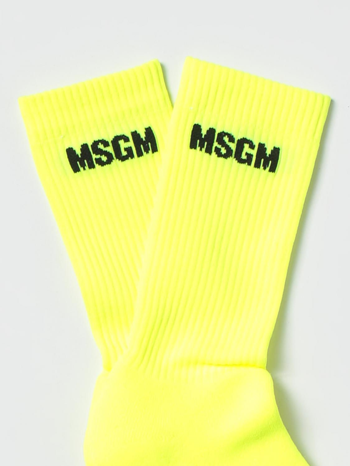 MSGM 袜子: 袜子 男士 MSGM, 黄色 - Img 2