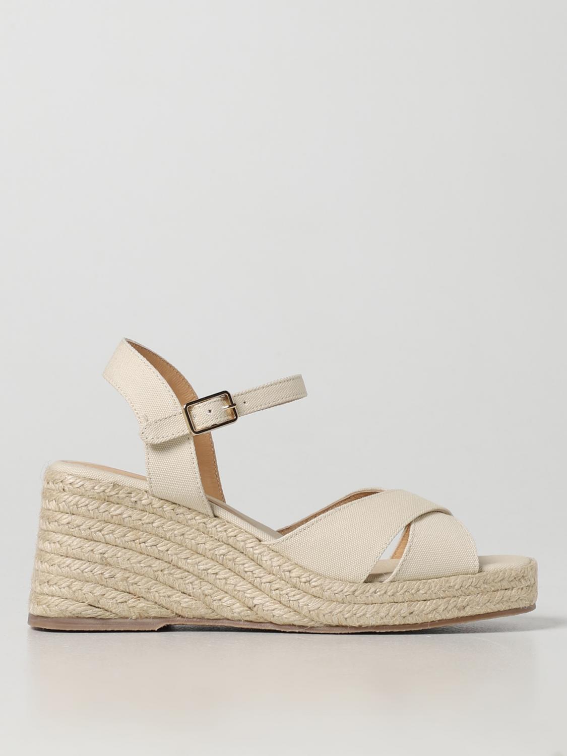 CASTAÑER KEILABSATZ SCHUHE: Keilabsatz schuhe damen CastaÑer, Ivory - Img 1