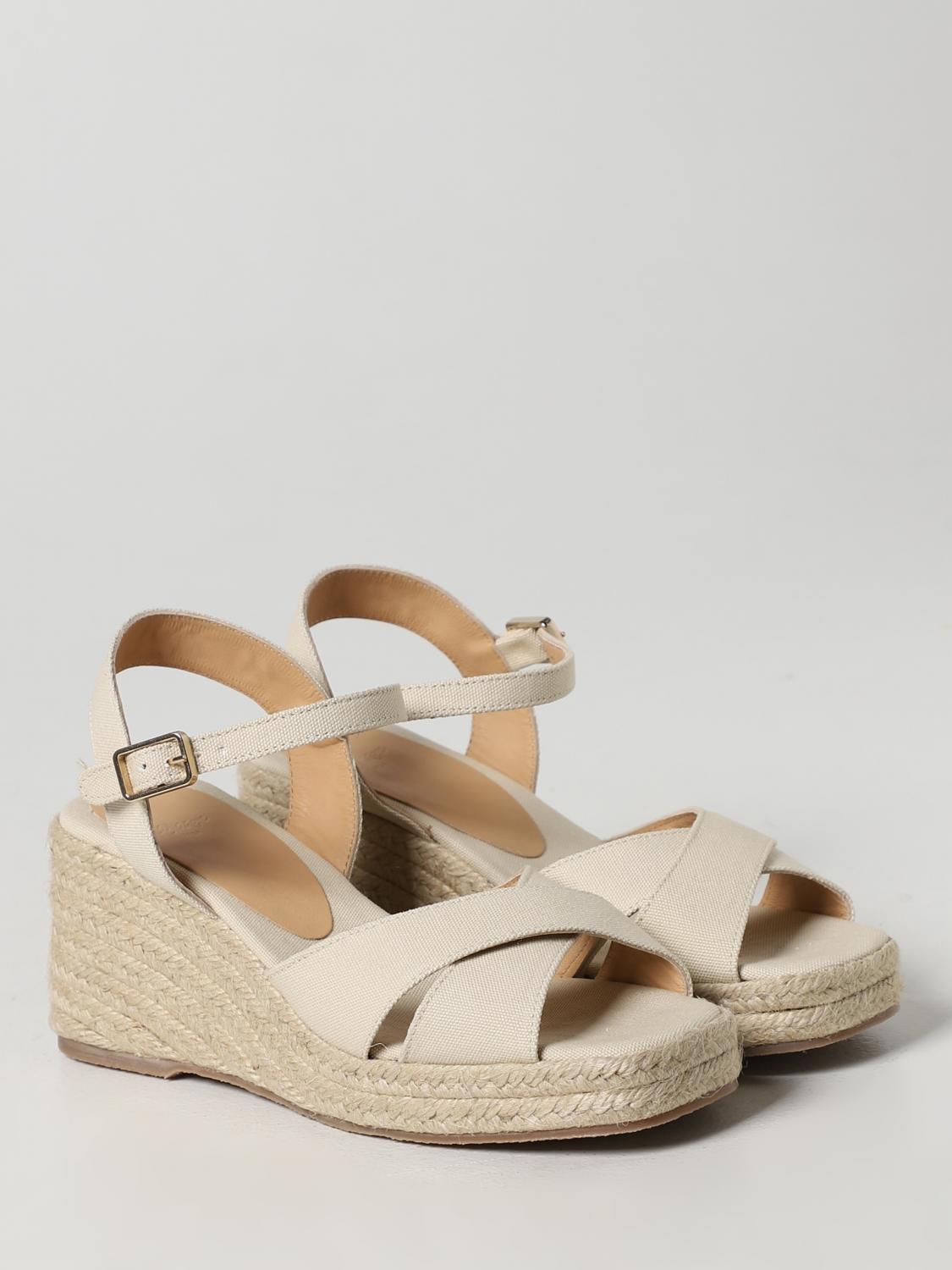 CASTAÑER KEILABSATZ SCHUHE: Keilabsatz schuhe damen CastaÑer, Ivory - Img 2