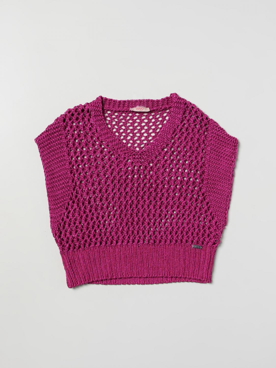 LIU JO JERSEY: Jersey niños Liu Jo Kids, Fucsia - Img 1