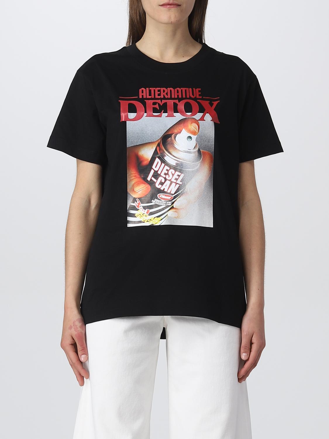 DIESEL T-SHIRT: Pullover damen Diesel, Schwarz - Img 1