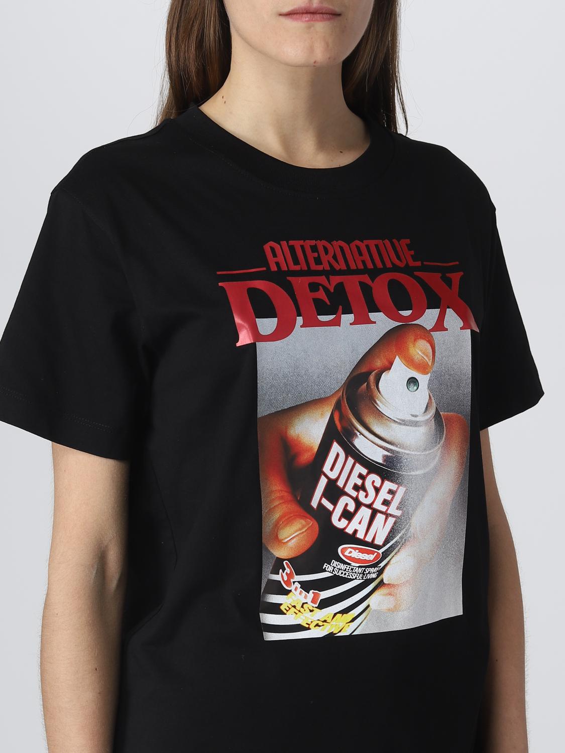 DIESEL T-SHIRT: Pullover damen Diesel, Schwarz - Img 4