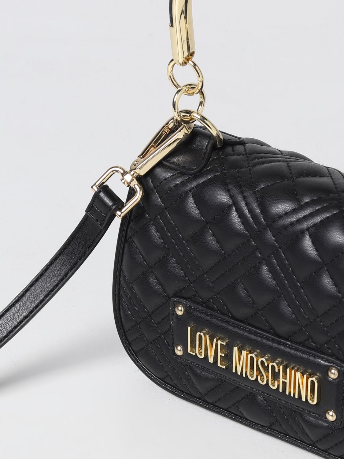 LOVE MOSCHINO BORSA A SPALLA: Borsa Love Moschino in pelle sintetica, Nero - Img 3