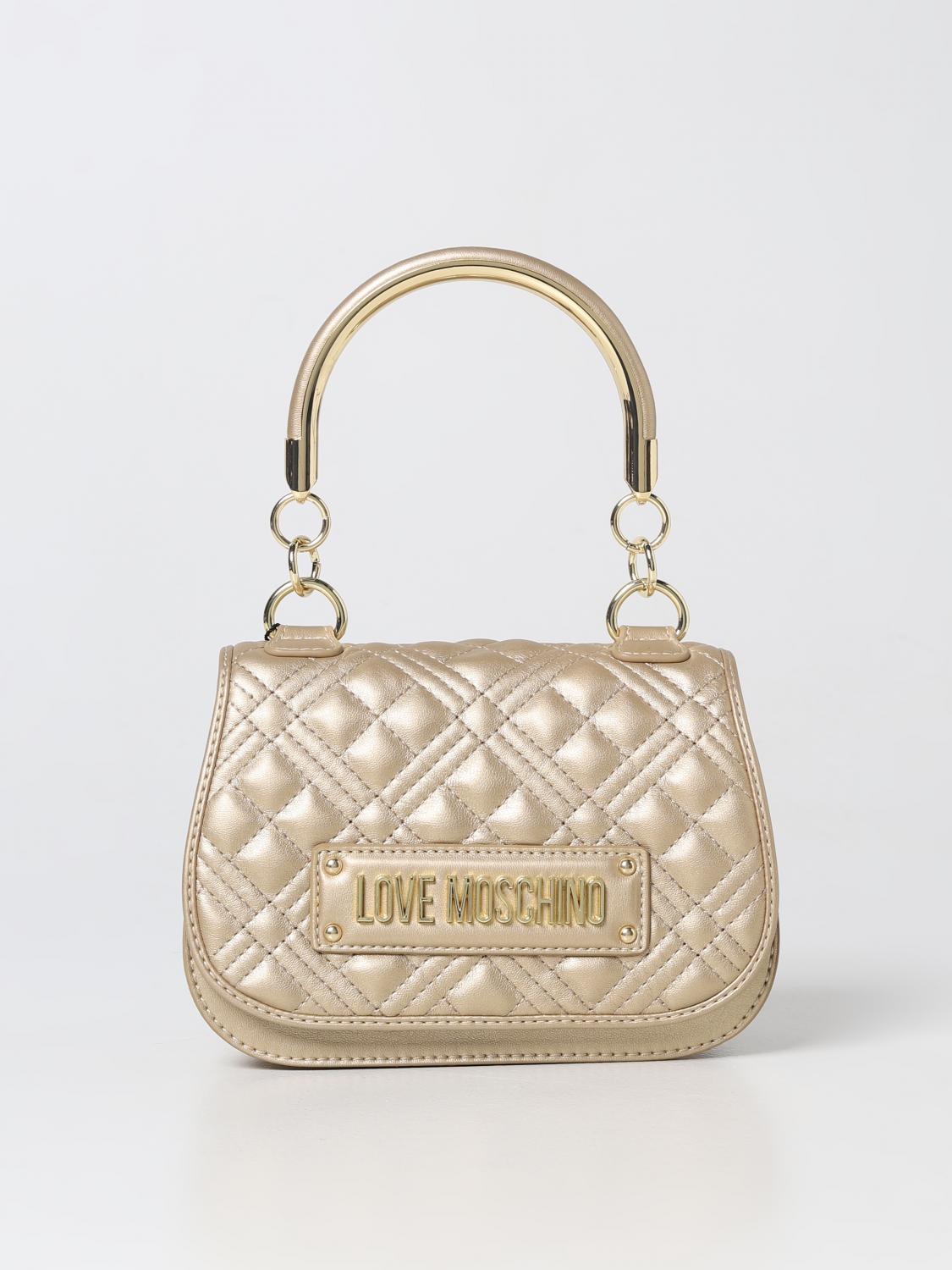 LOVE MOSCHINO BORSA A SPALLA: Borsa Love Moschino in pelle sintetica, Marrone - Img 1