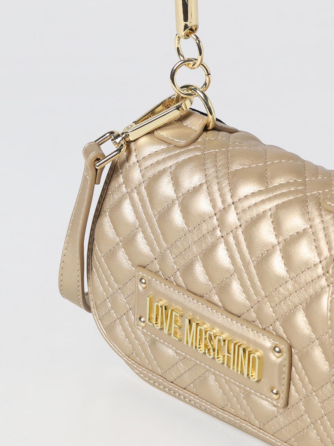 LOVE MOSCHINO BORSA A SPALLA: Borsa Love Moschino in pelle sintetica, Marrone - Img 3