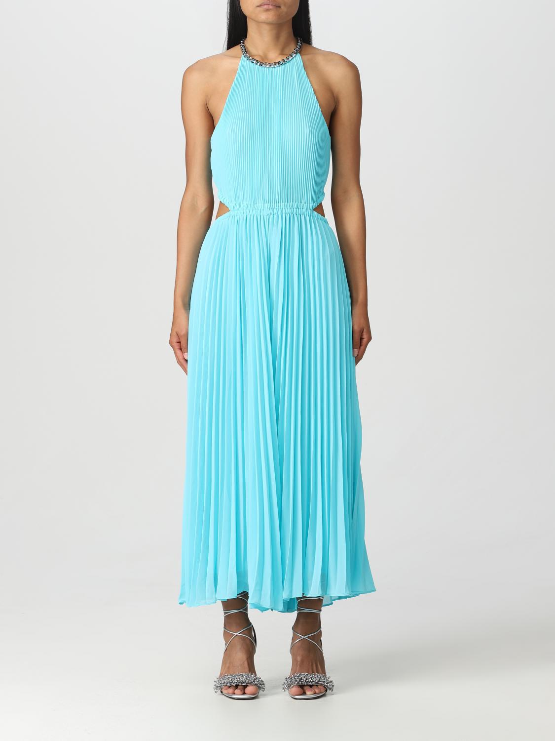Michael Kors dress in georgette - Turquoise | MR381E77R3 | GIGLIO.COM Michael Kors dress in georgette - Turquoise | MR381E77R3 | GIGLIO.COM
