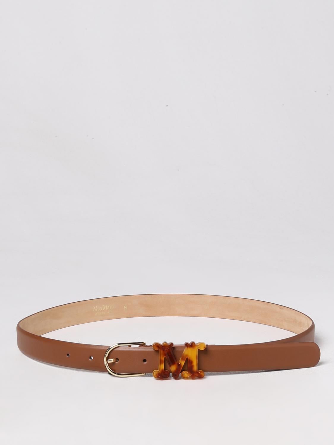 MAX MARA CINTURA: Cintura Anny Max Mara in pelle, Marrone - Img 1