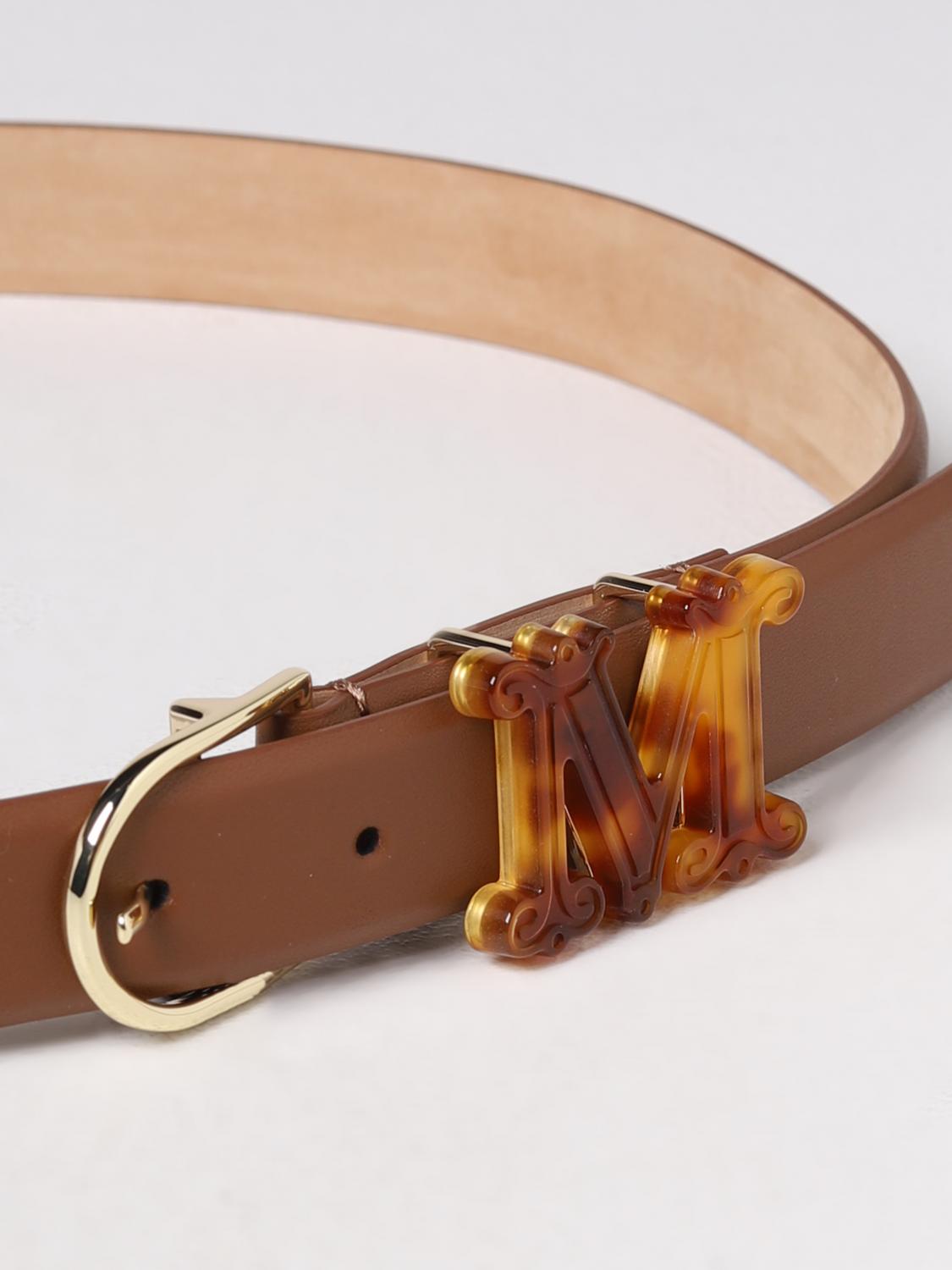 MAX MARA CINTURA: Cintura Anny Max Mara in pelle, Marrone - Img 2