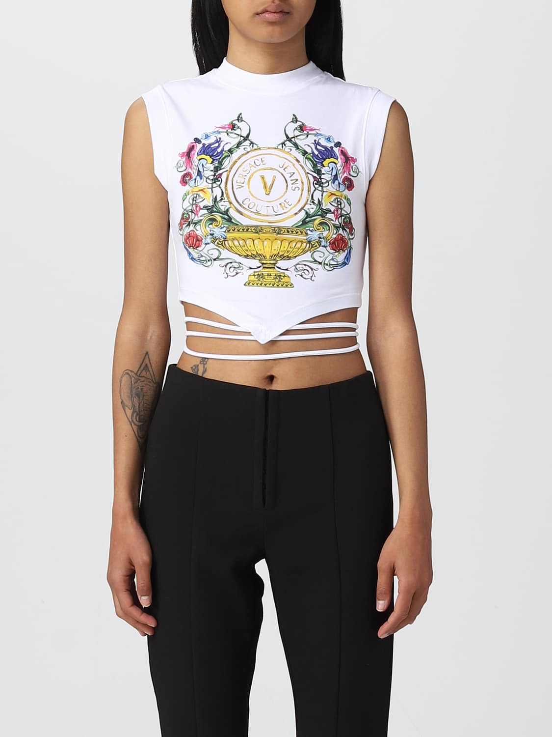 VERSACE JEANS COUTURE TOP: Top mujer Versace Jeans Couture, Blanco 2 - Img 1