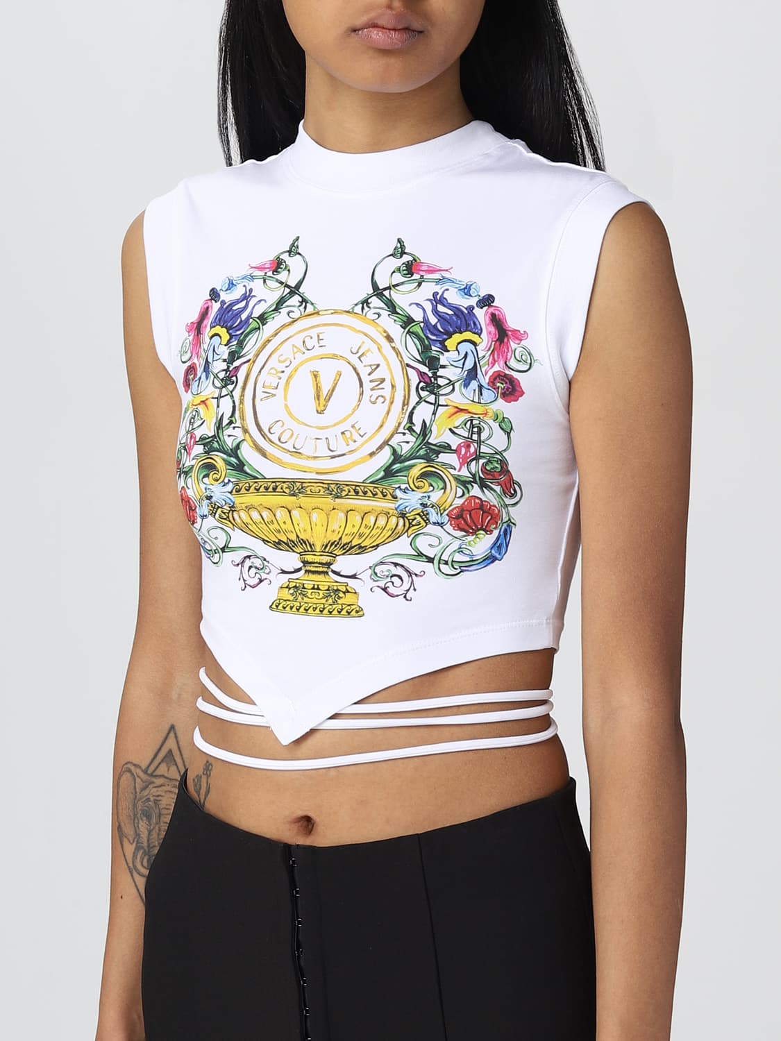 VERSACE JEANS COUTURE TOP: Top mujer Versace Jeans Couture, Blanco 2 - Img 3