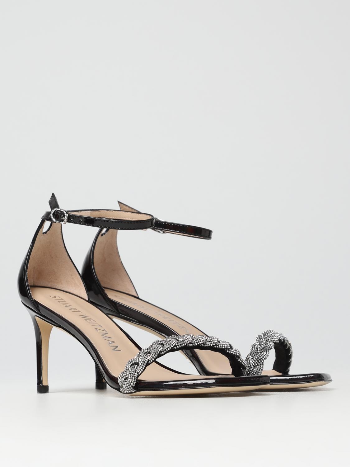 STUART WEITZMAN HEELED SANDAL: Stuart Weitzman sandal in patent leather, Black - Img 2