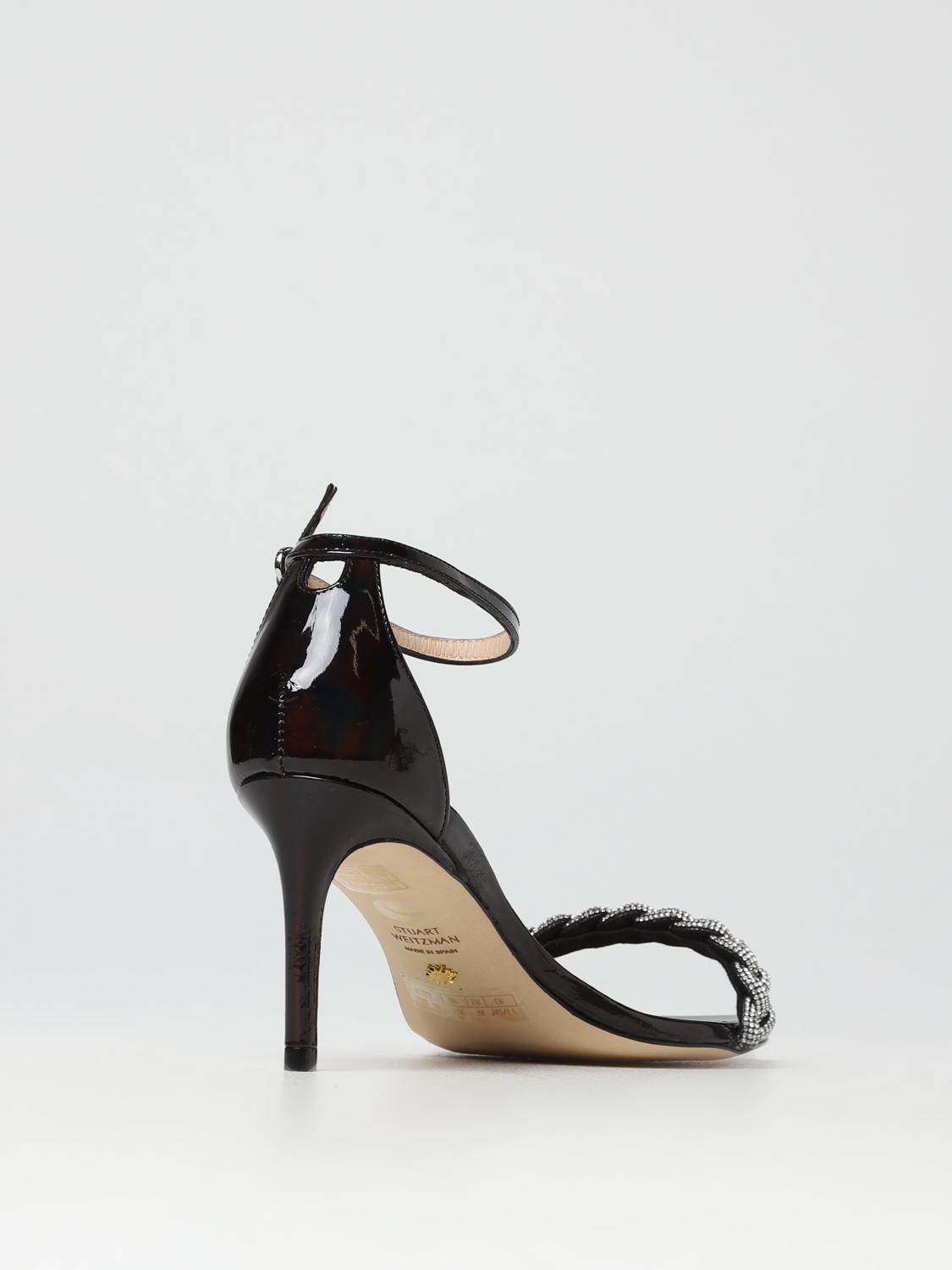 STUART WEITZMAN HEELED SANDAL: Stuart Weitzman sandal in patent leather, Black - Img 3
