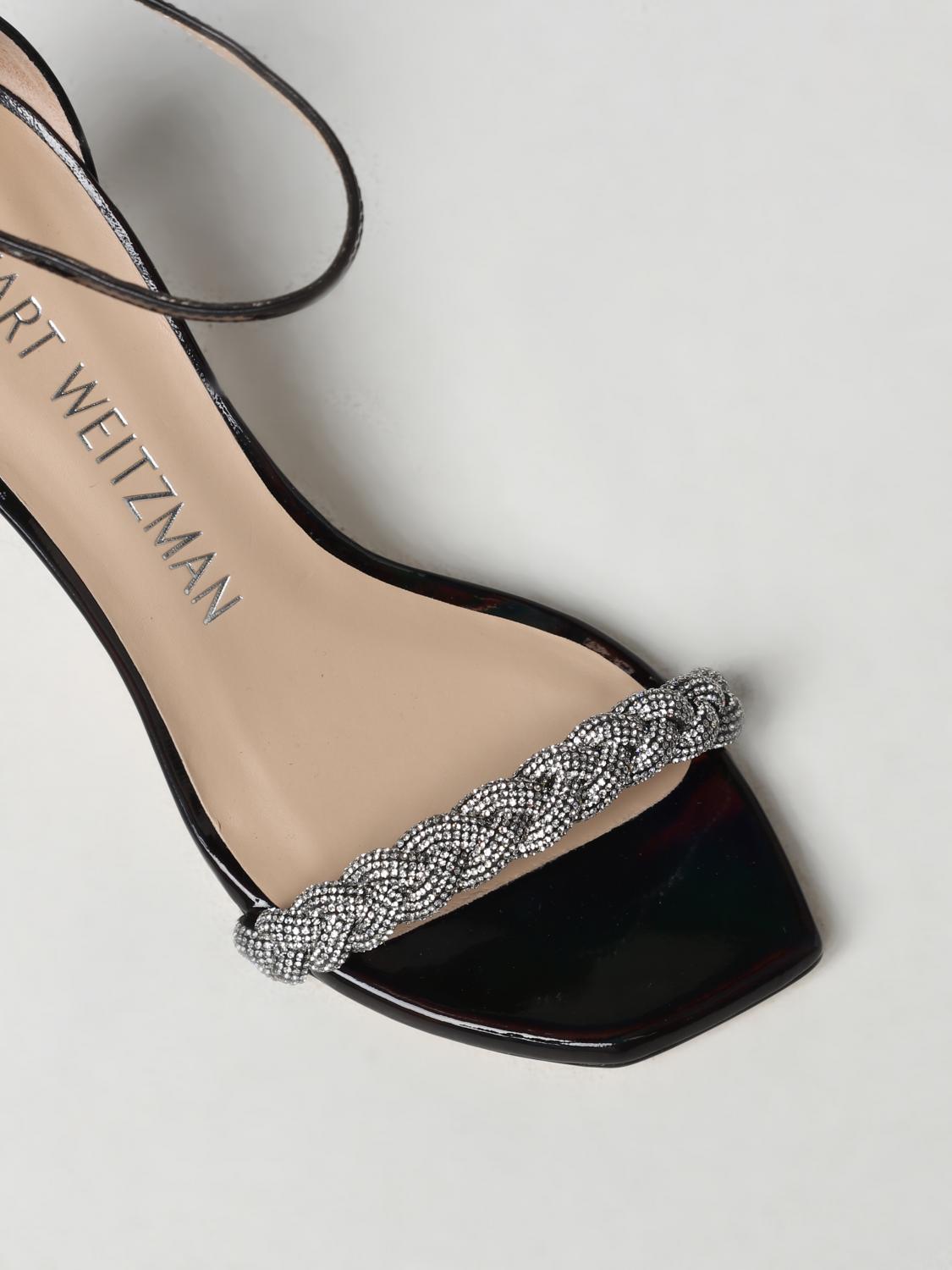 STUART WEITZMAN HEELED SANDAL: Stuart Weitzman sandal in patent leather, Black - Img 4