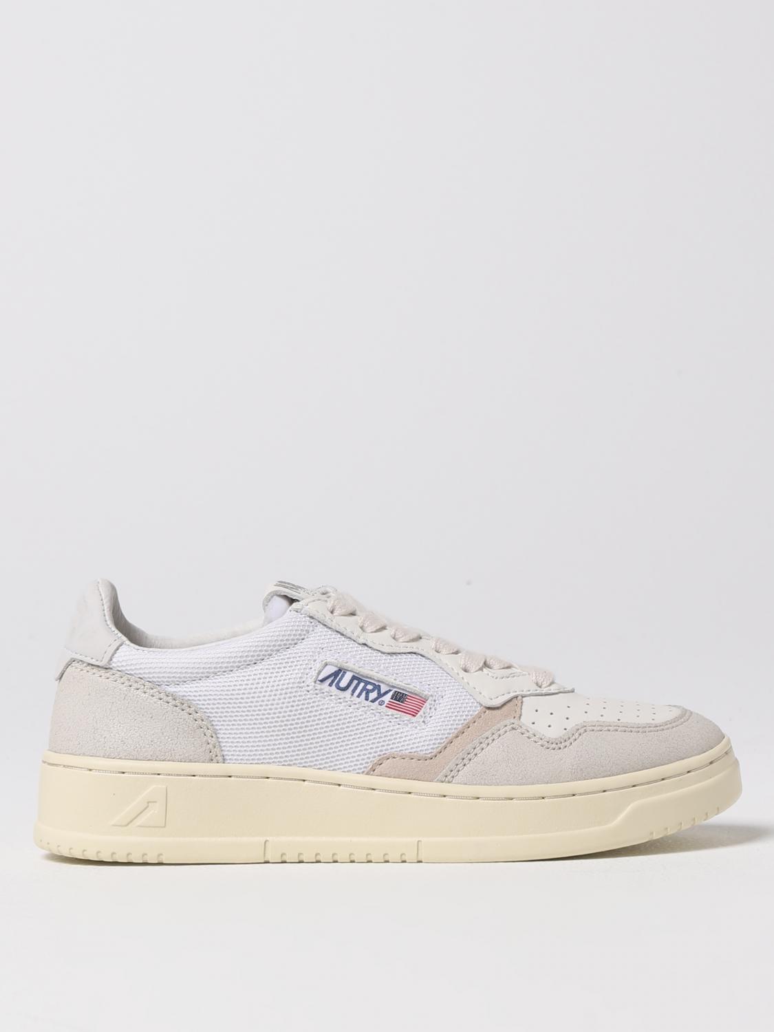 AUTRY SNEAKERS: Sneakers Medalist 01 Autry in pelle e mesh, Bianco - Img 1