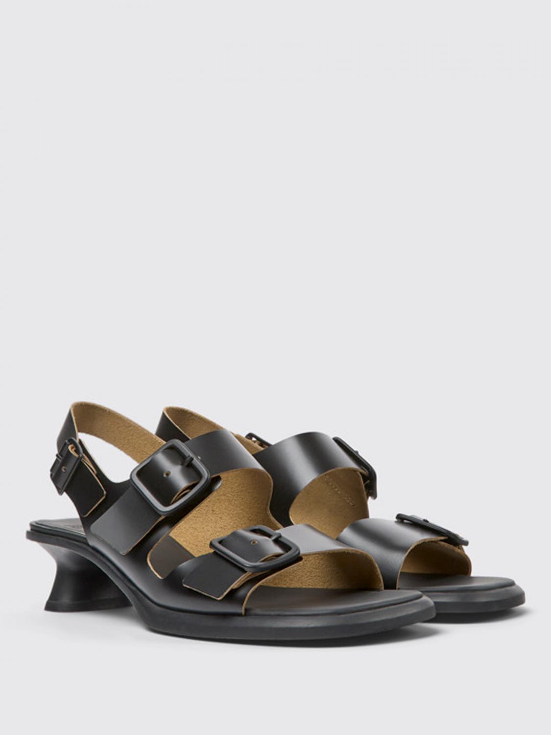 CAMPER FLACHE SANDALEN: Flache sandalen damen Camper, Schwarz - Img 2