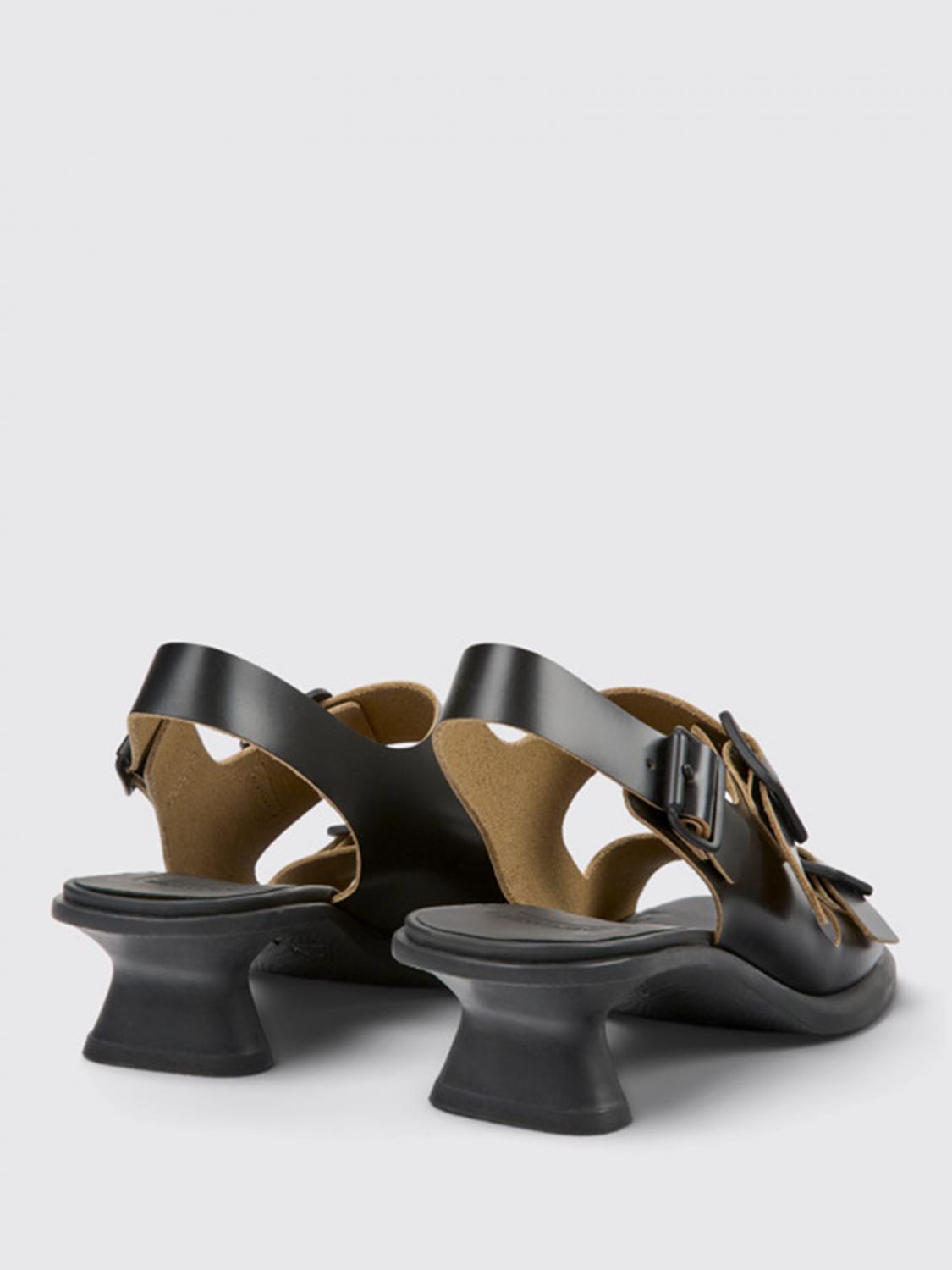 CAMPER FLACHE SANDALEN: Flache sandalen damen Camper, Schwarz - Img 3