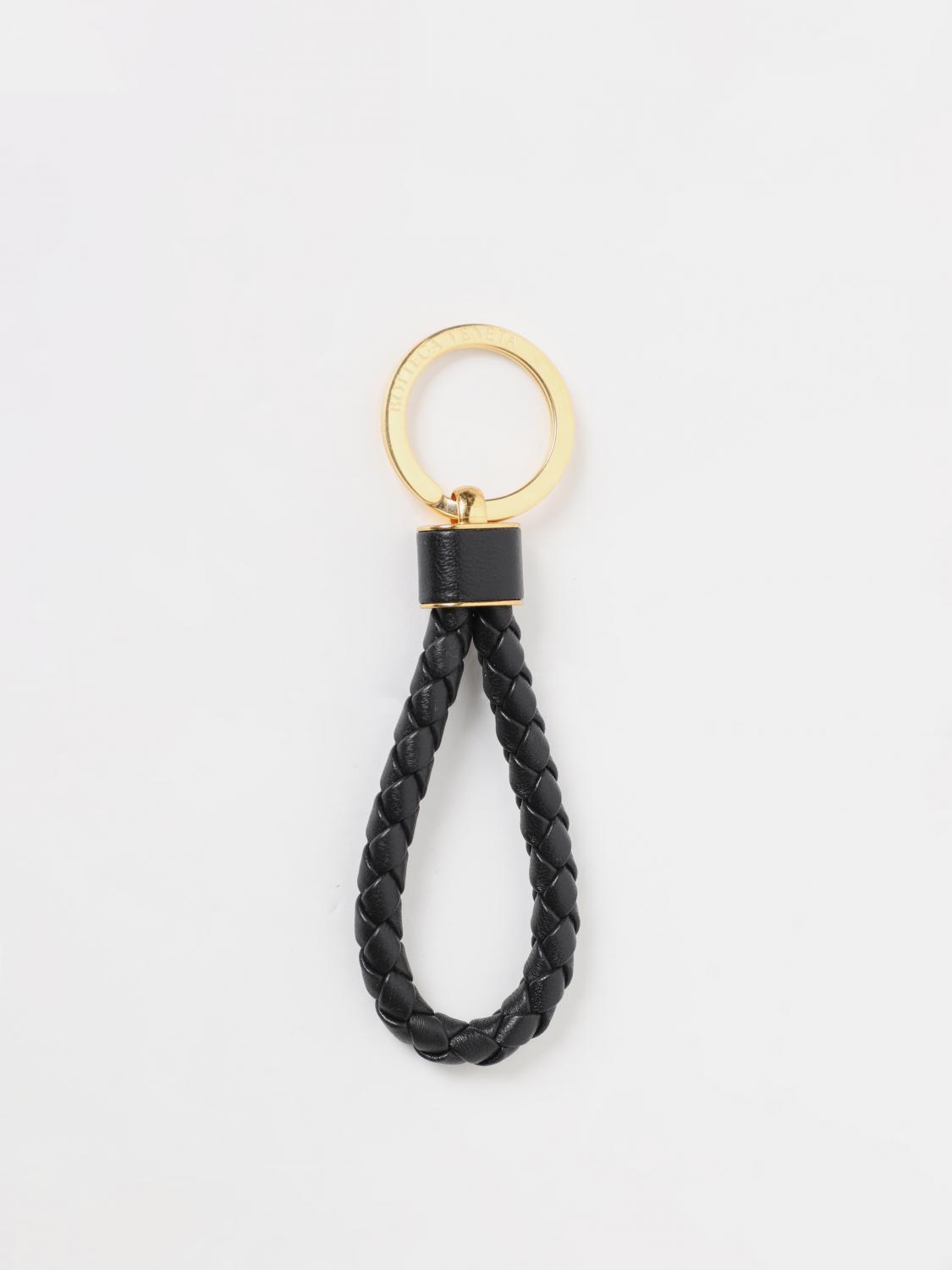 BOTTEGA VENETA KEY CHAIN: Bottega Veneta woven leather keychains, Black - Img 1