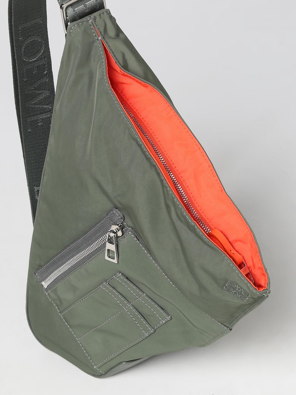 LOEWE BORSA A TRACOLLA: Borsa Anton Loewe in nylon, Verde - Img 3