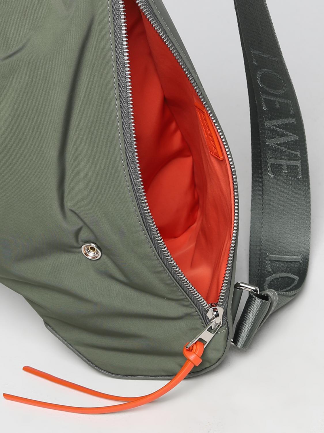 LOEWE BORSA A TRACOLLA: Borsa Anton Loewe in nylon, Verde - Img 4
