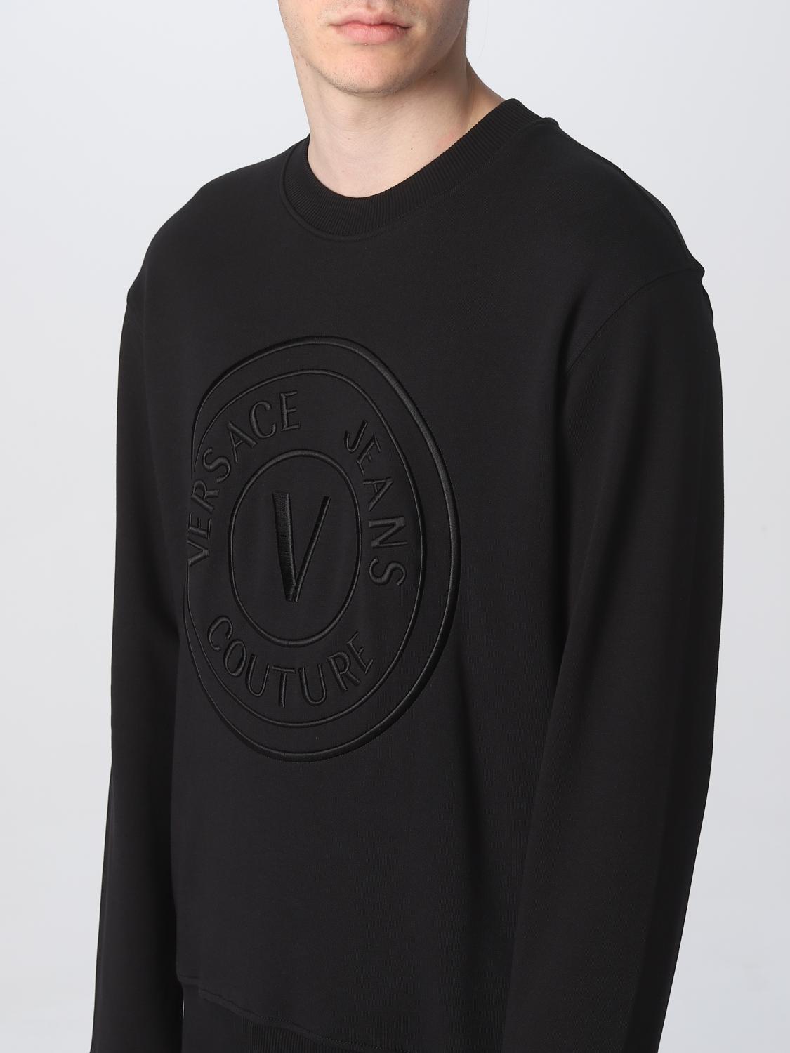 VERSACE JEANS COUTURE SWEATSHIRT: Versace Jeans Couture sweatshirt in cotton, Black - Img 3