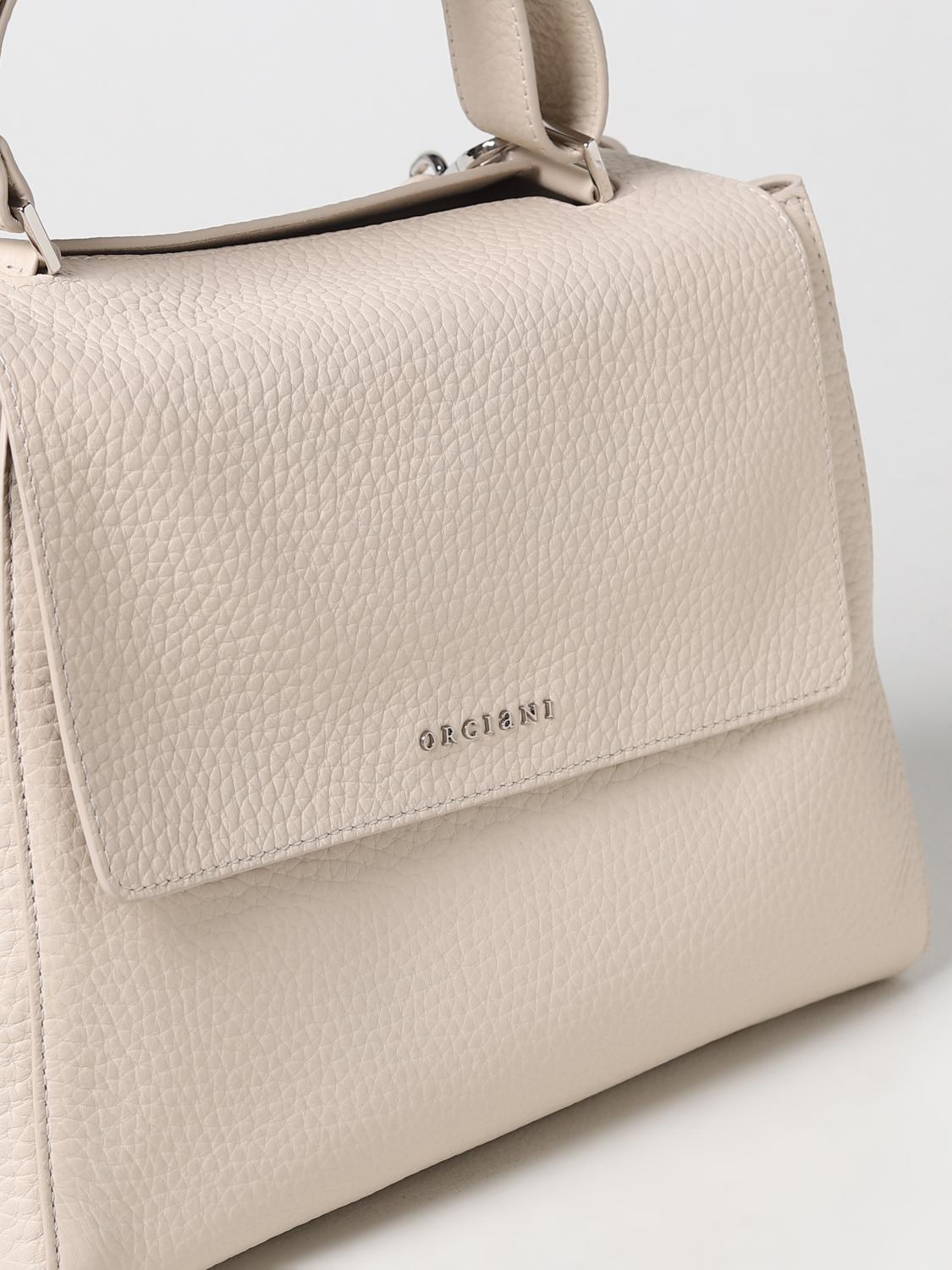ORCIANI BORSA A SPALLA: Borsa Sveva Orciani in pelle martellata, Avorio - Img 3