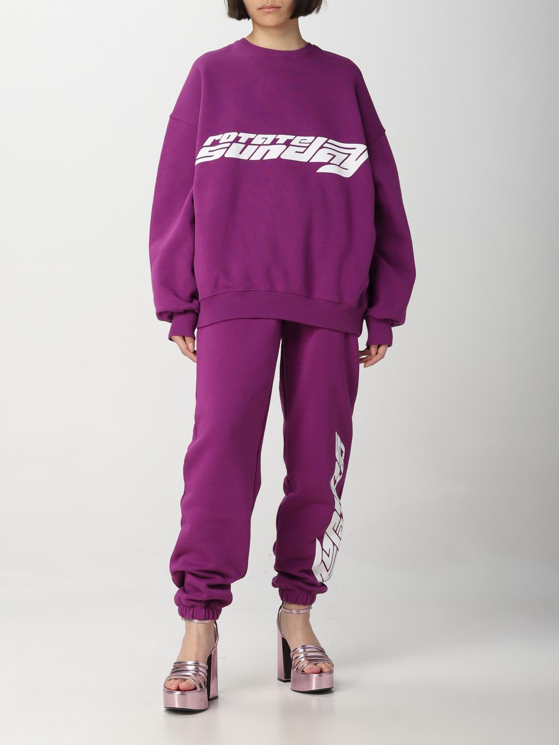 ROTATE PANTALONI: Pantalone Rotate in cotone, Viola - Img 2