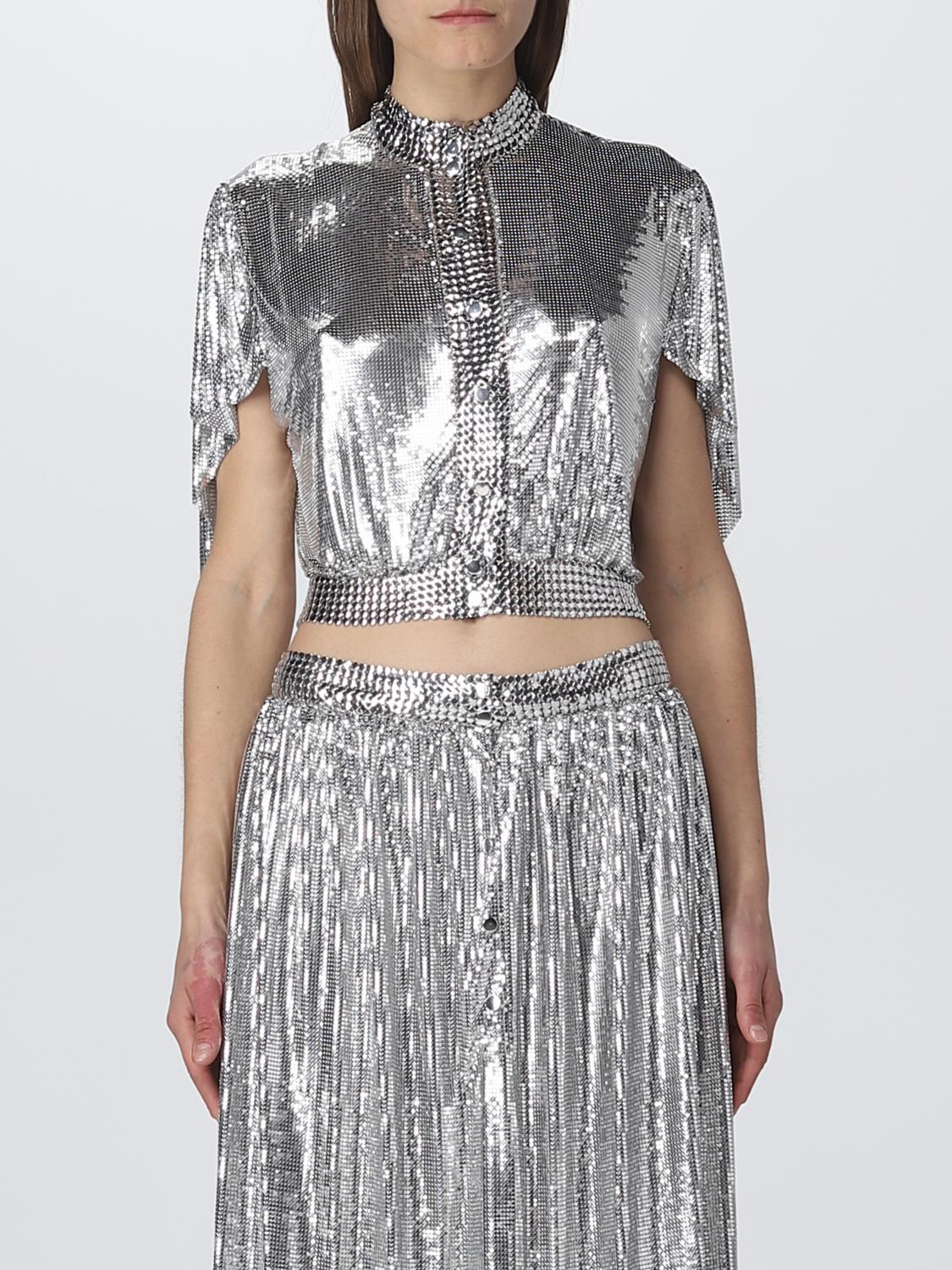 RABANNE CAMISA: Camisa mujer Paco Rabanne, Plata - Img 1