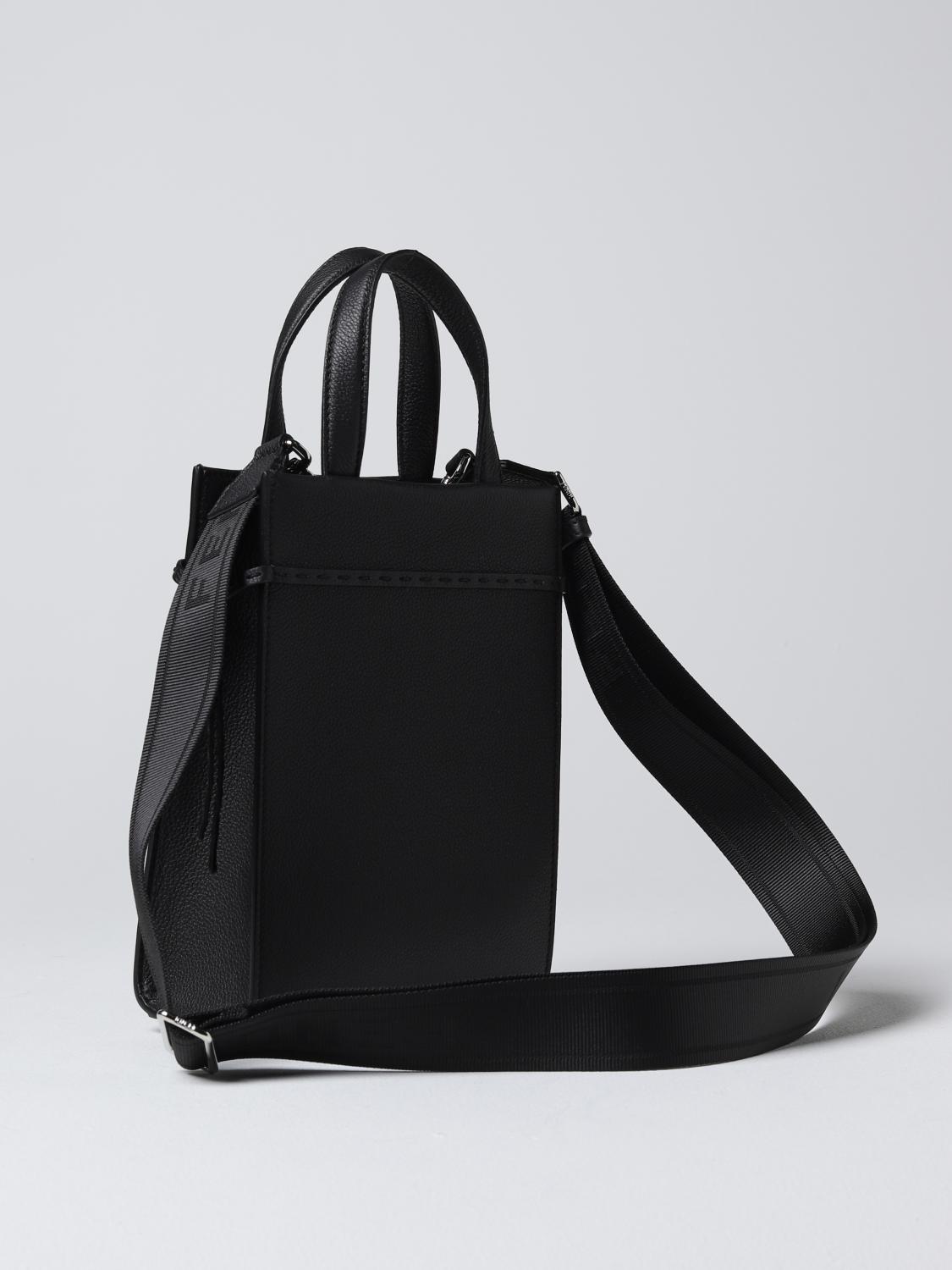 FENDI BORSA A TRACOLLA: Borsa Go To Shopper Mini Fendi in pelle a grana, Nero - Img 3