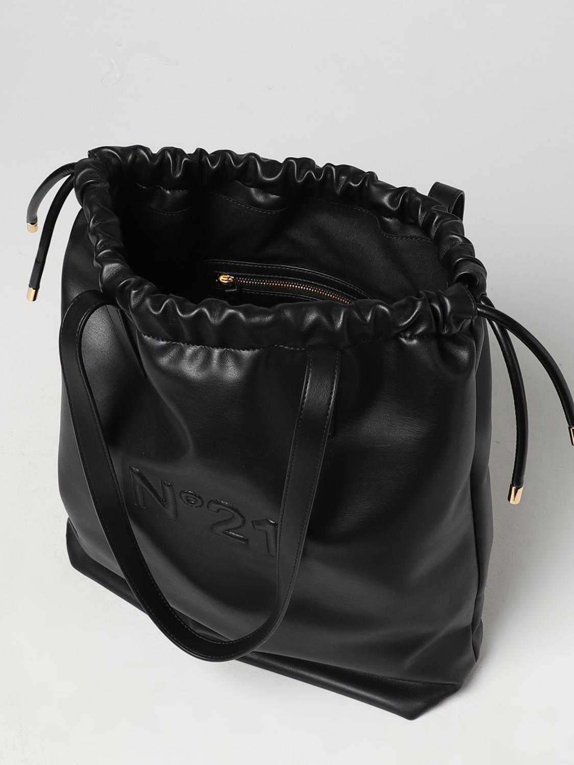 N° 21 BORSA A SPALLA: Borsa Eva N° 21 in pelle ecologica, Nero - Img 3