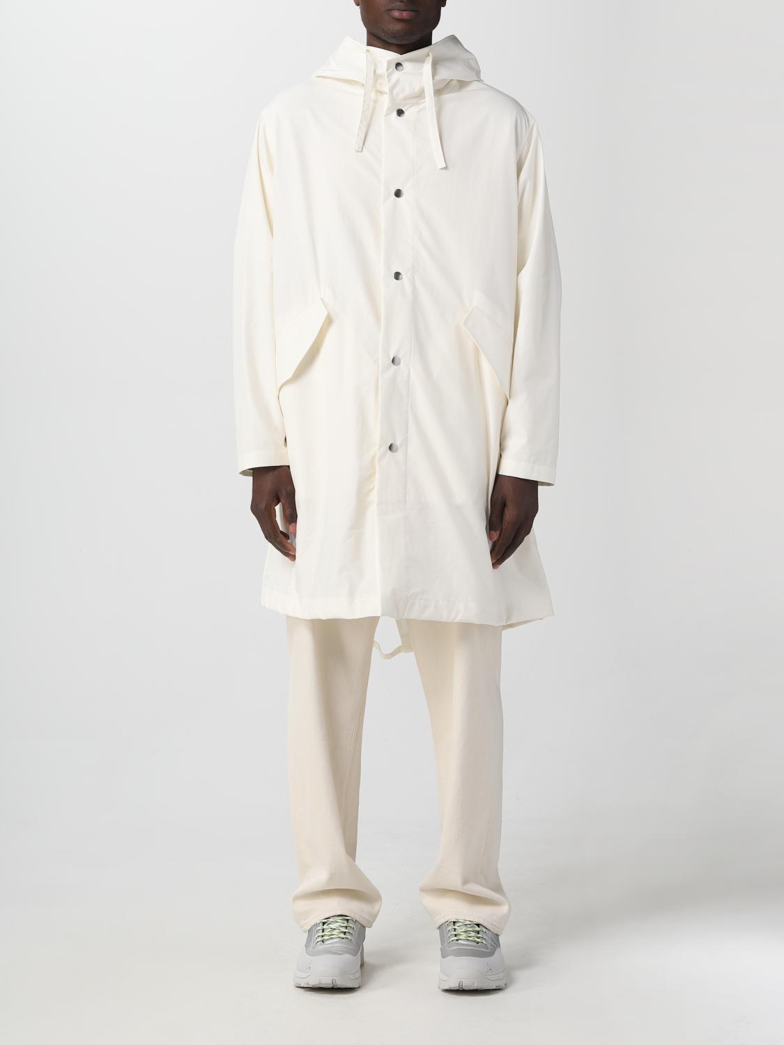 JIL SANDER + White Denim Coat ステンカラーコート Jil Sander Coat men - White | J23AA0008J45070 | GIGLIO.COM