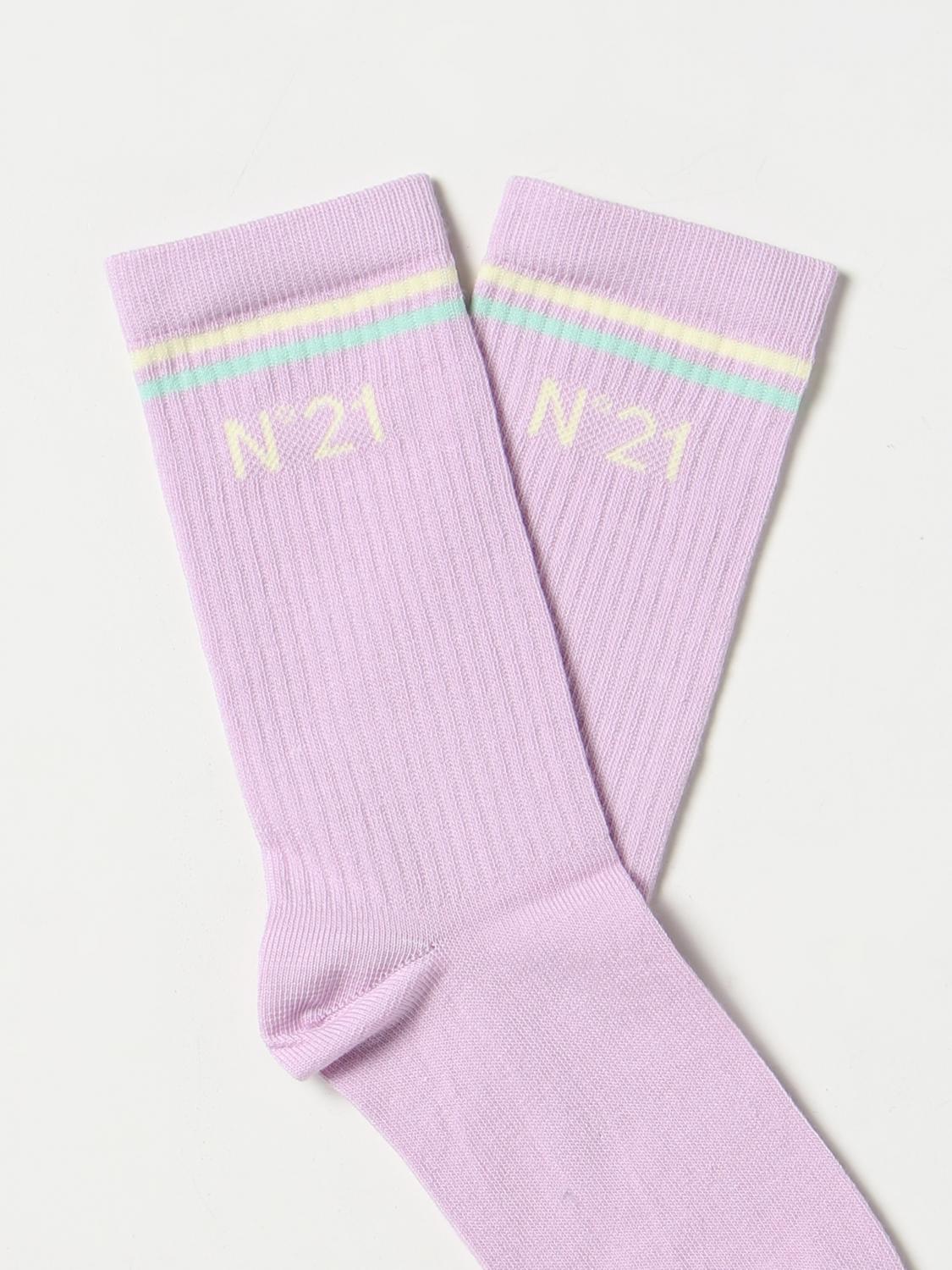 N° 21 CALCETINES: Medias niña niños N° 21, Rosa - Img 2